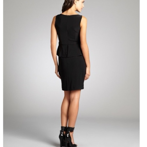Taylor Black Peplum Dress with side tie from Nordstroms Size 12 - Picture 2 of 4